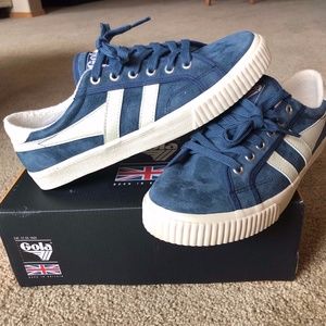 NIB Gola Tennis Mark Cox Suede (Baltic/Off-White)